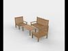 garden bench 3D model_1
