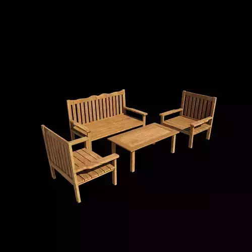 garden bench 3D model