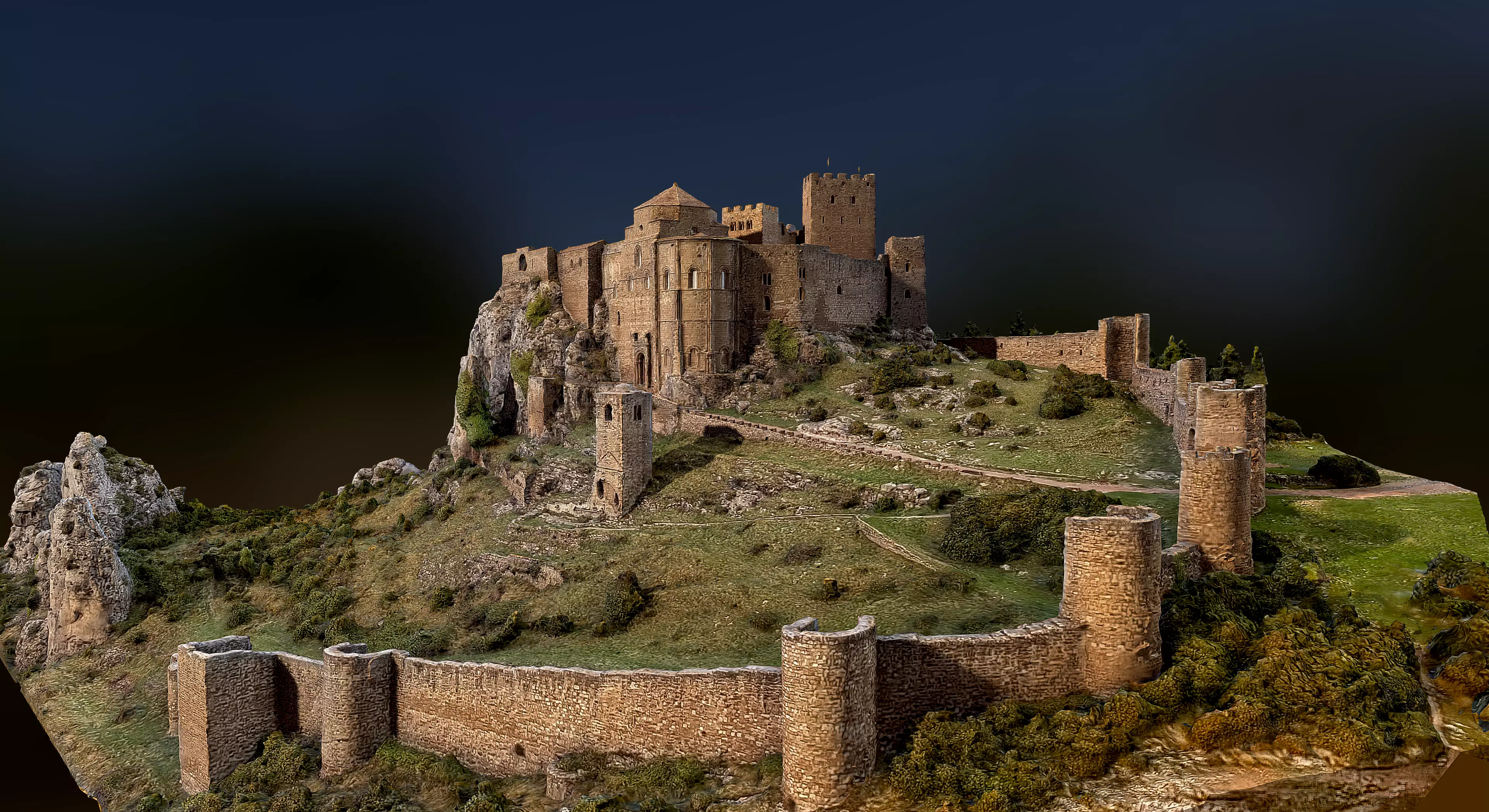 Castel of Loarre 3D model_7