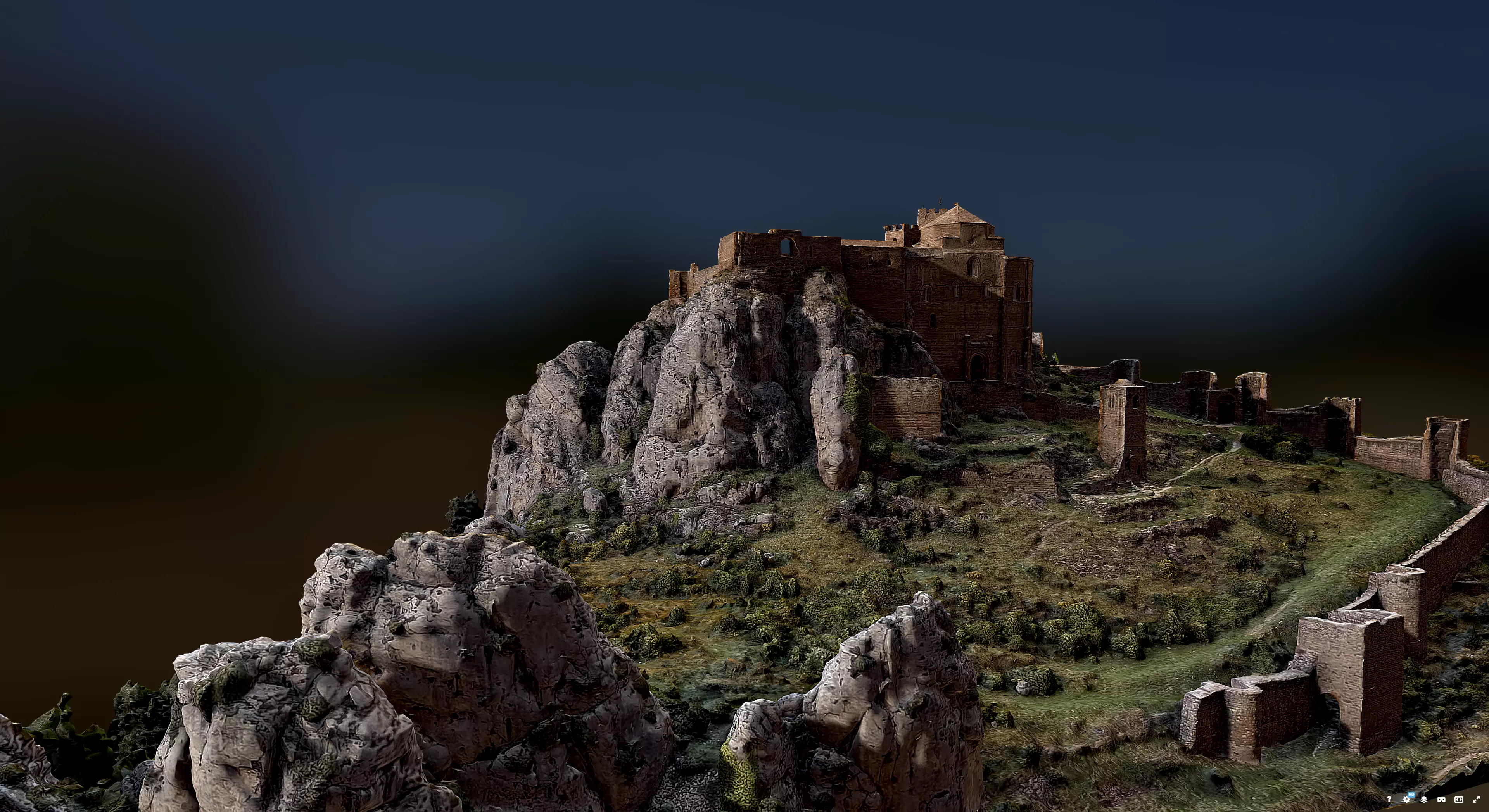 Castel of Loarre 3D model_6
