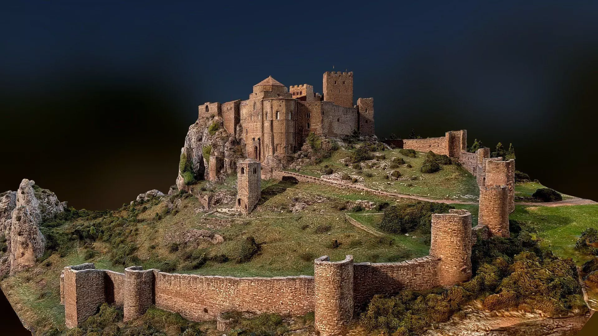 Castel of Loarre 3D model_0