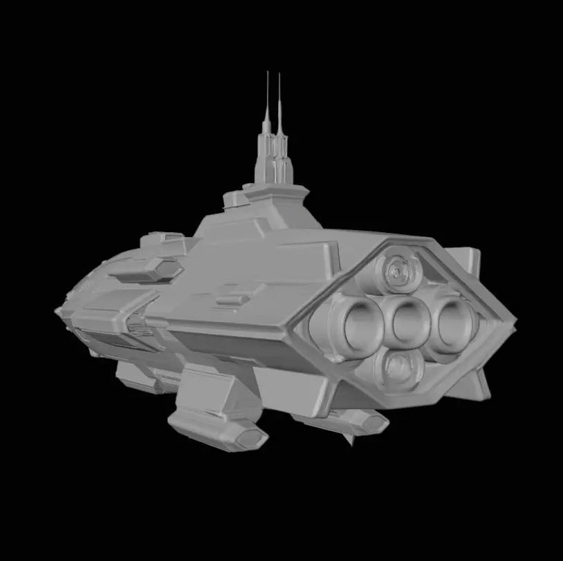 Sci-Fi Spaceship 3D model_5