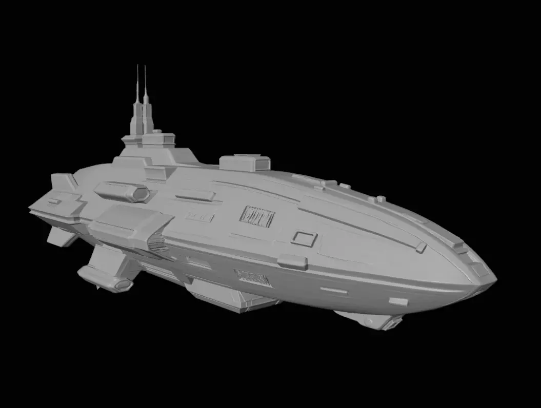 Sci-Fi Spaceship 3D model_7
