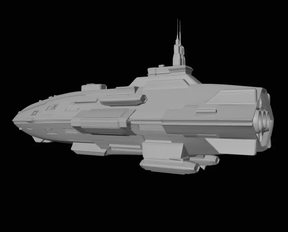 Sci-Fi Spaceship 3D model_4