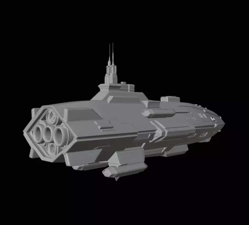 Sci-Fi Spaceship 3D model_6
