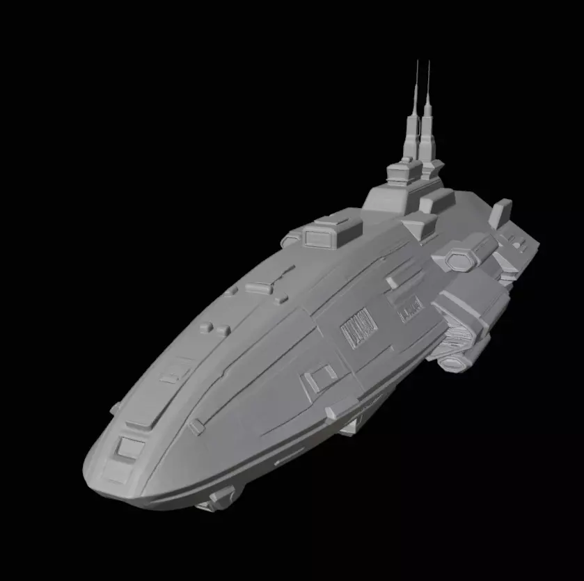 Sci-Fi Spaceship 3D model_2