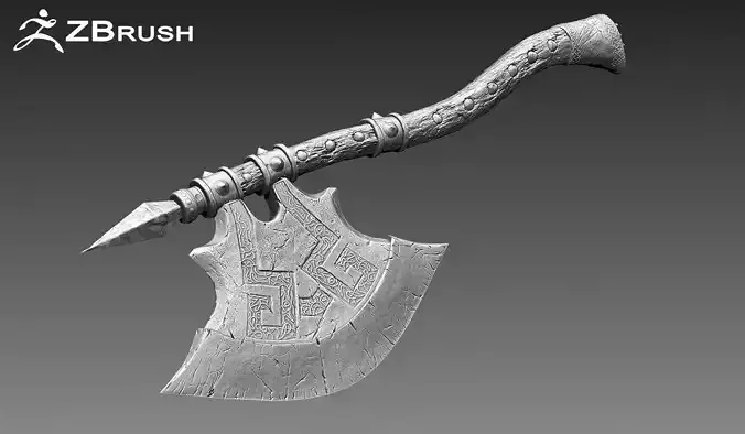 Zbrush Barbarian Axe