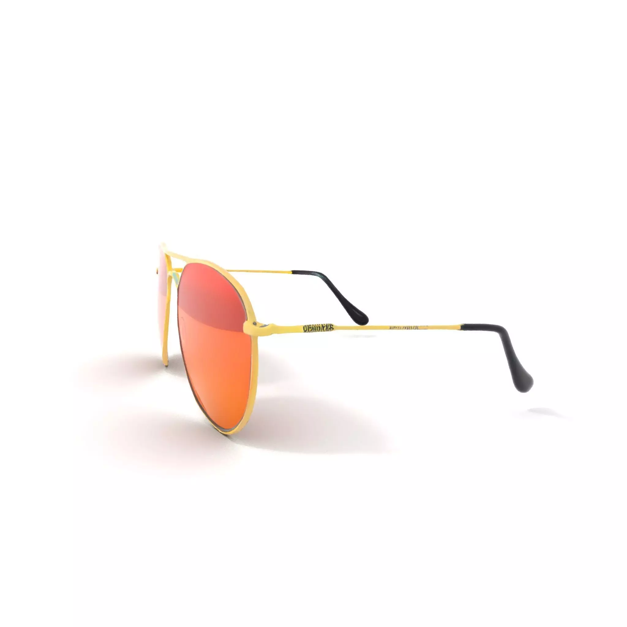 Golden Aviator Sunglasses model pack Low-poly 3D model_7