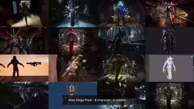 Alien Mega Pack - 6 character