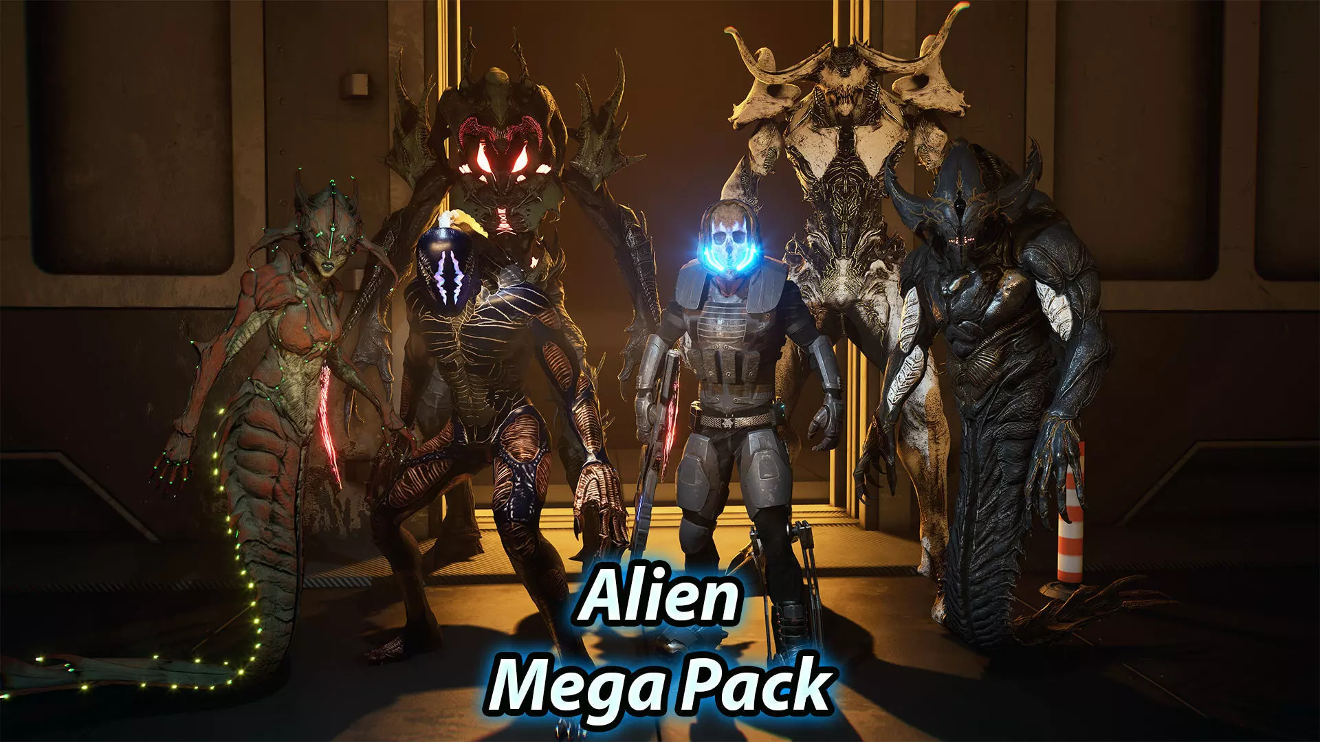 Alien Mega Pack - 6 character 3D Model Collection_8
