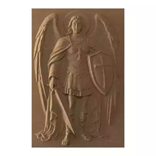 Archangel Michael - STL file CNC woodcarving