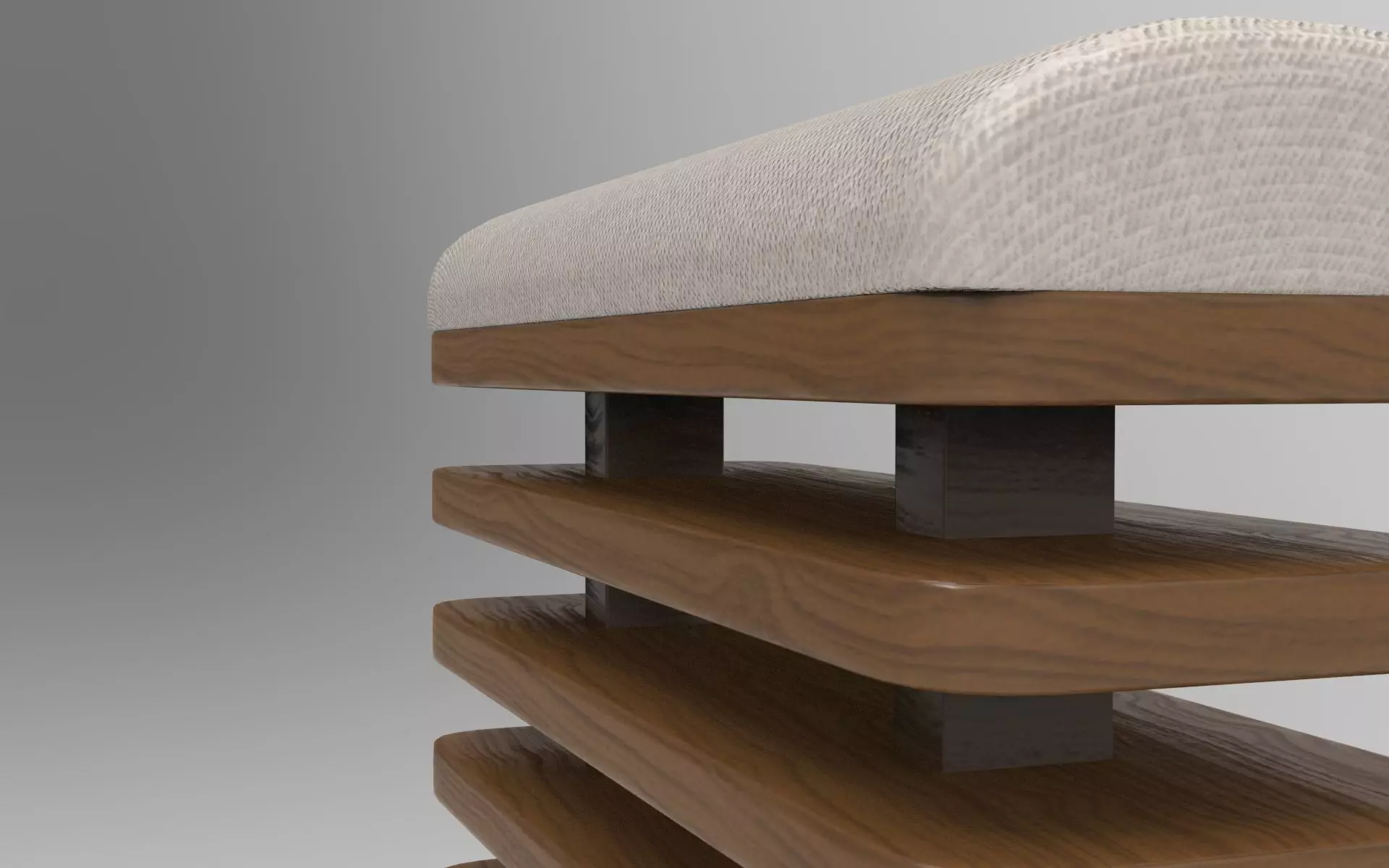 Fusa Stool Low-poly 3D model_4