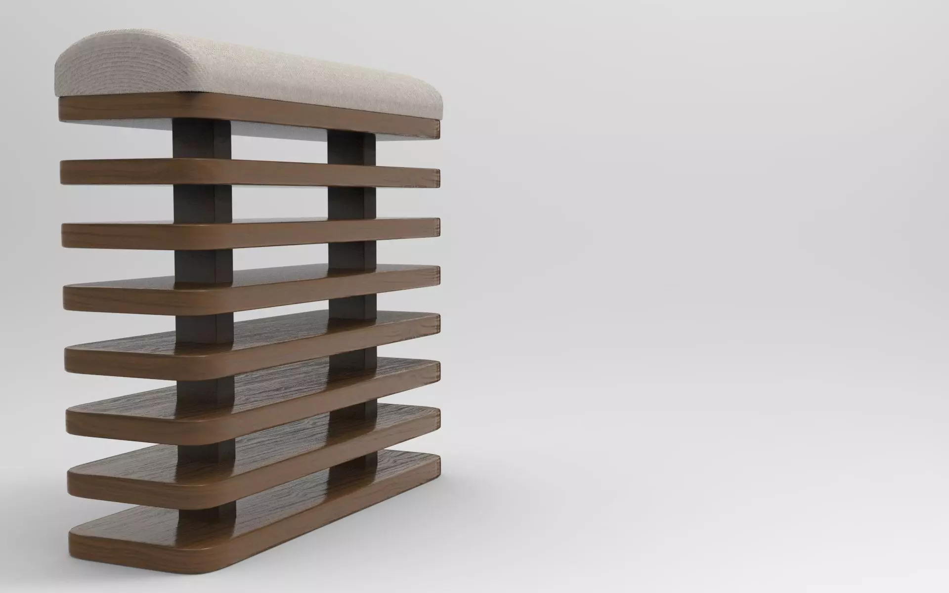 Fusa Stool Low-poly 3D model_2