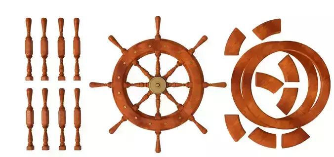 Wooden Helm Wheel
