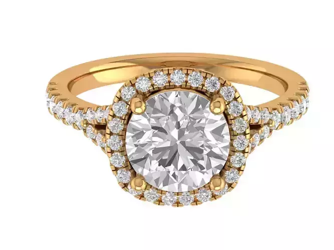 Round Engagement Ring