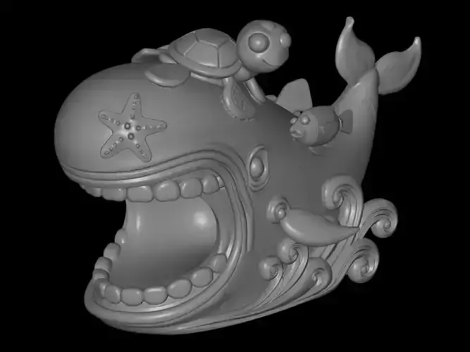 decorative whale model