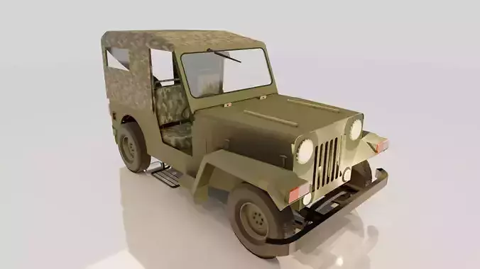Military Jeep 3D Model - High Quality Game Ready Detailed