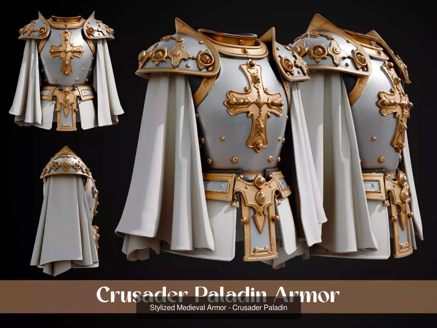 Stylized Medieval Armor Pack 3D Model Collection_10