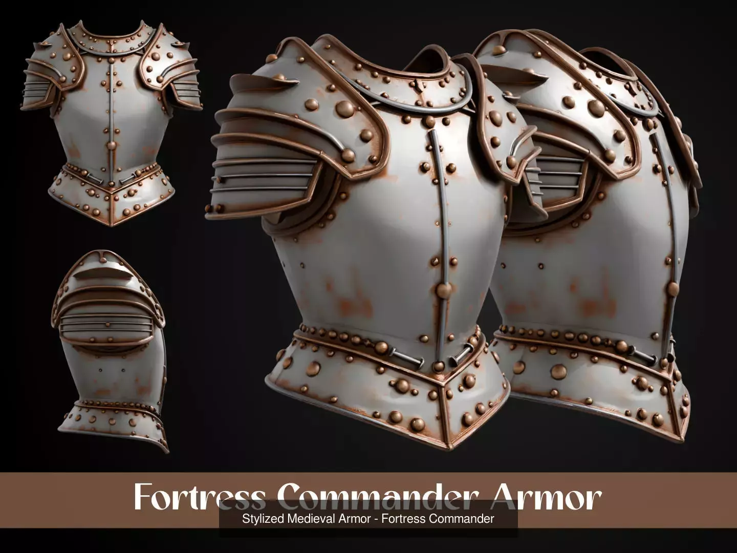 Stylized Medieval Armor Pack 3D Model Collection_1