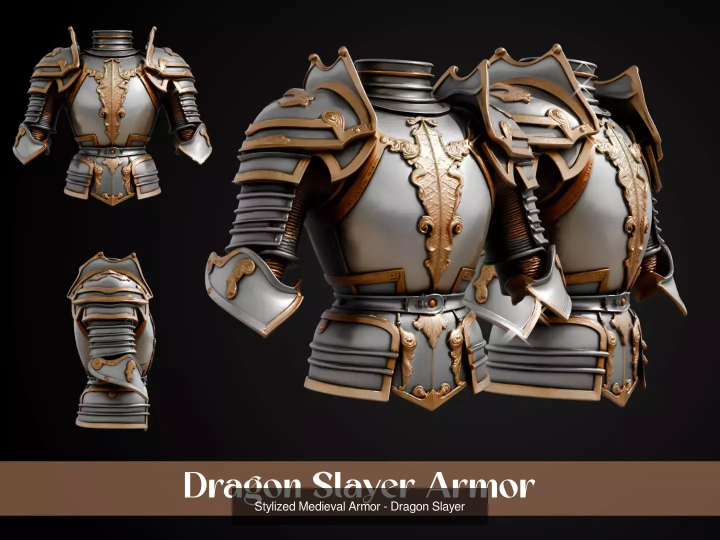 Stylized Medieval Armor Pack 3D Model Collection_3