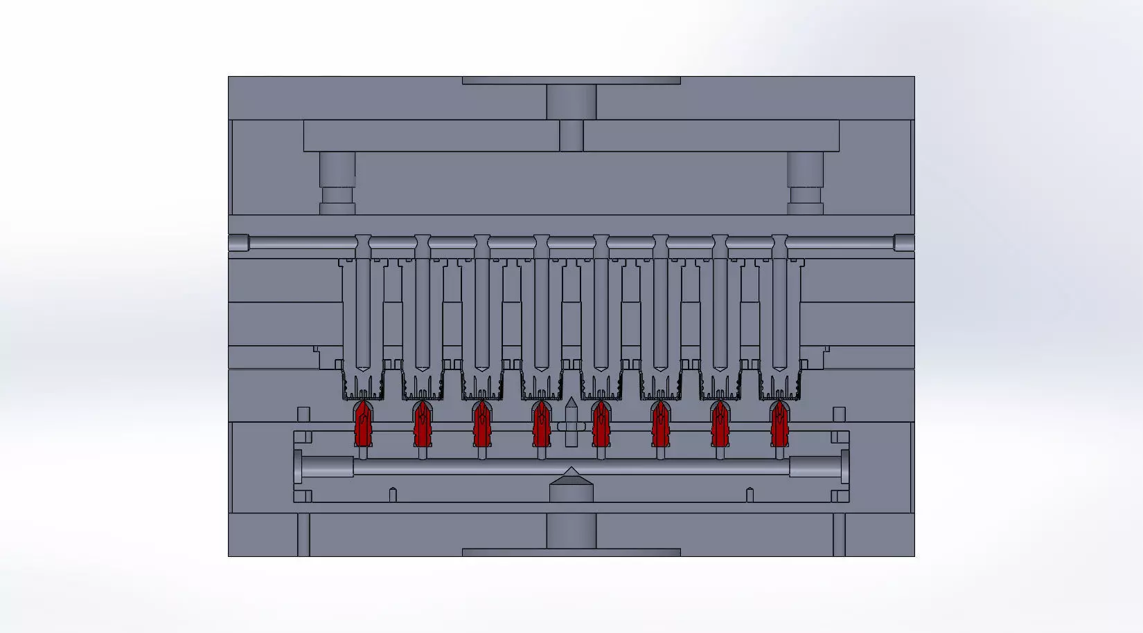 Injection mold for Screw cap-18mm thread 3D model_6