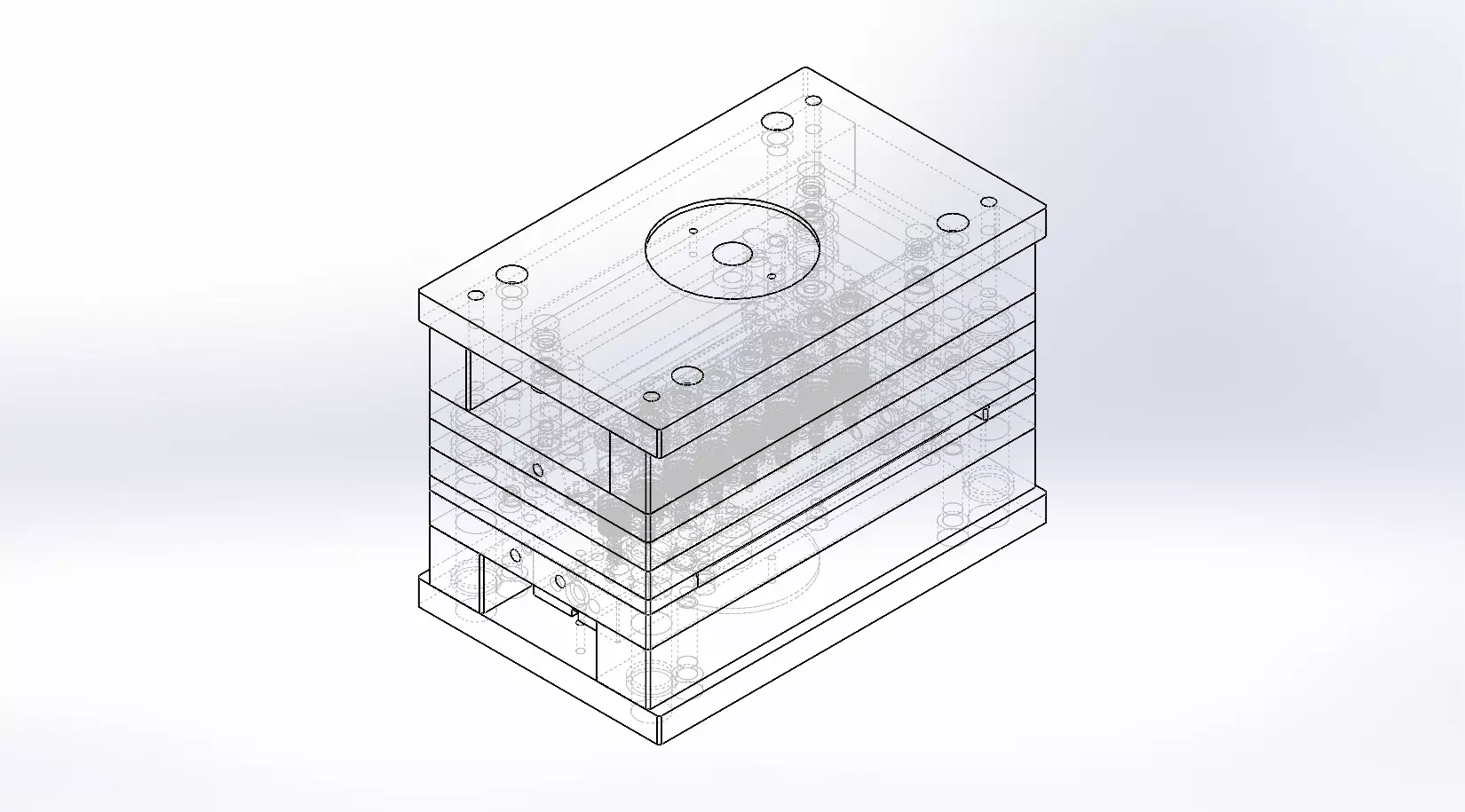 Injection mold for Screw cap-18mm thread 3D model_5