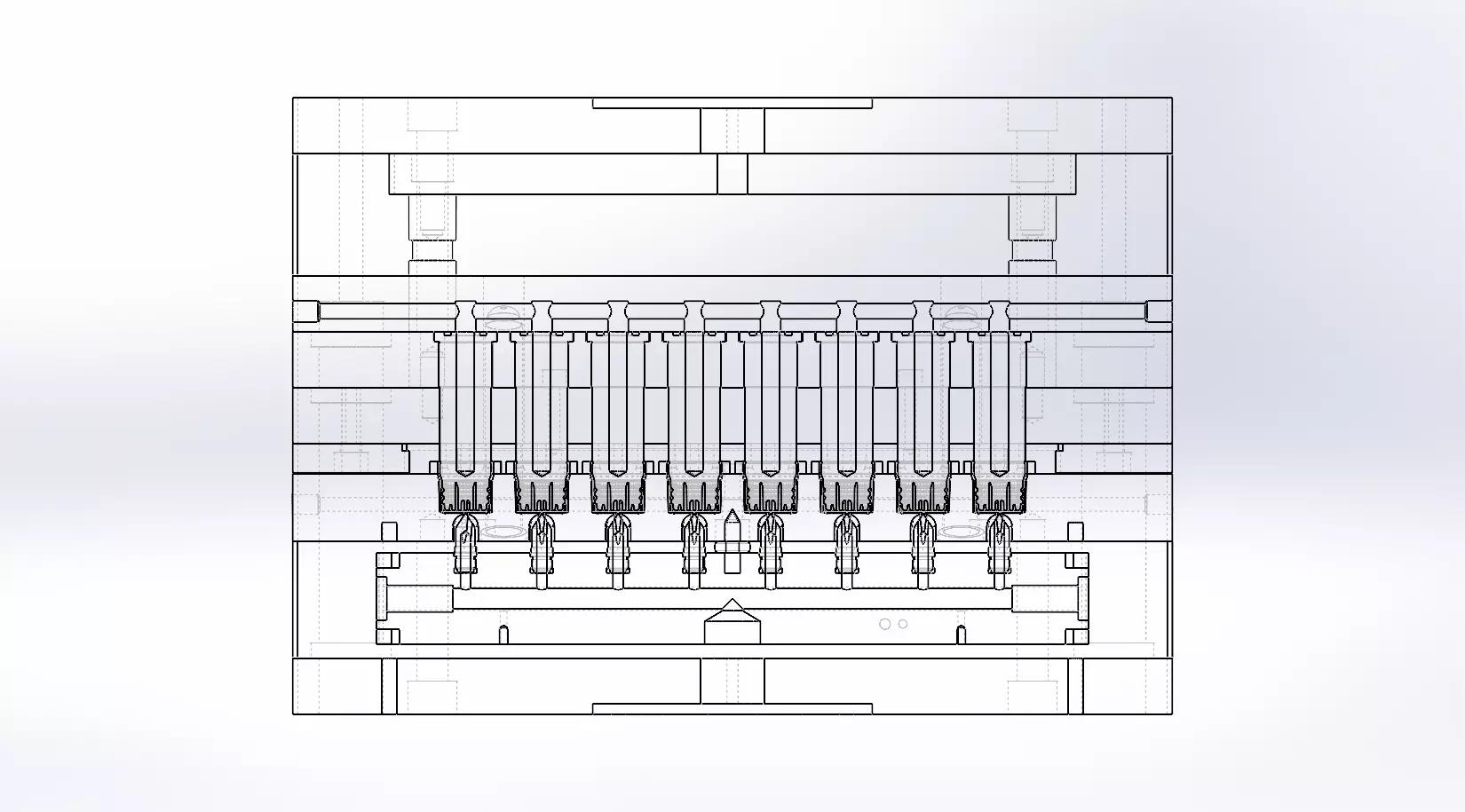 Injection mold for Screw cap-18mm thread 3D model_7