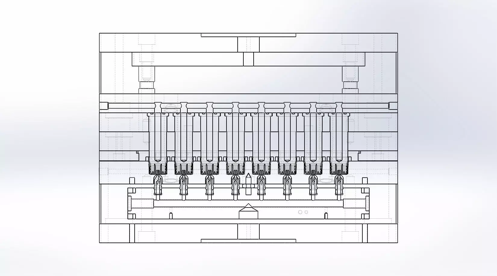 Injection mold for Screw cap-18mm thread 3D model_2