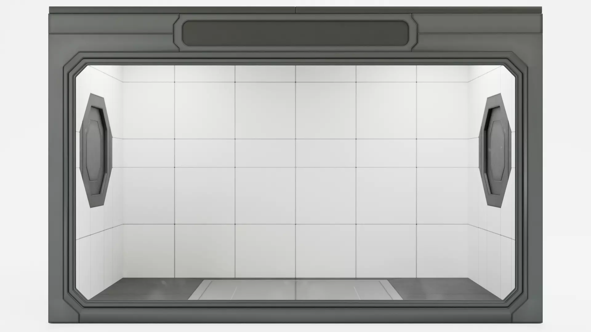 Simulation Room V2 - Clean Environment Rigged Low-poly 3D model_0