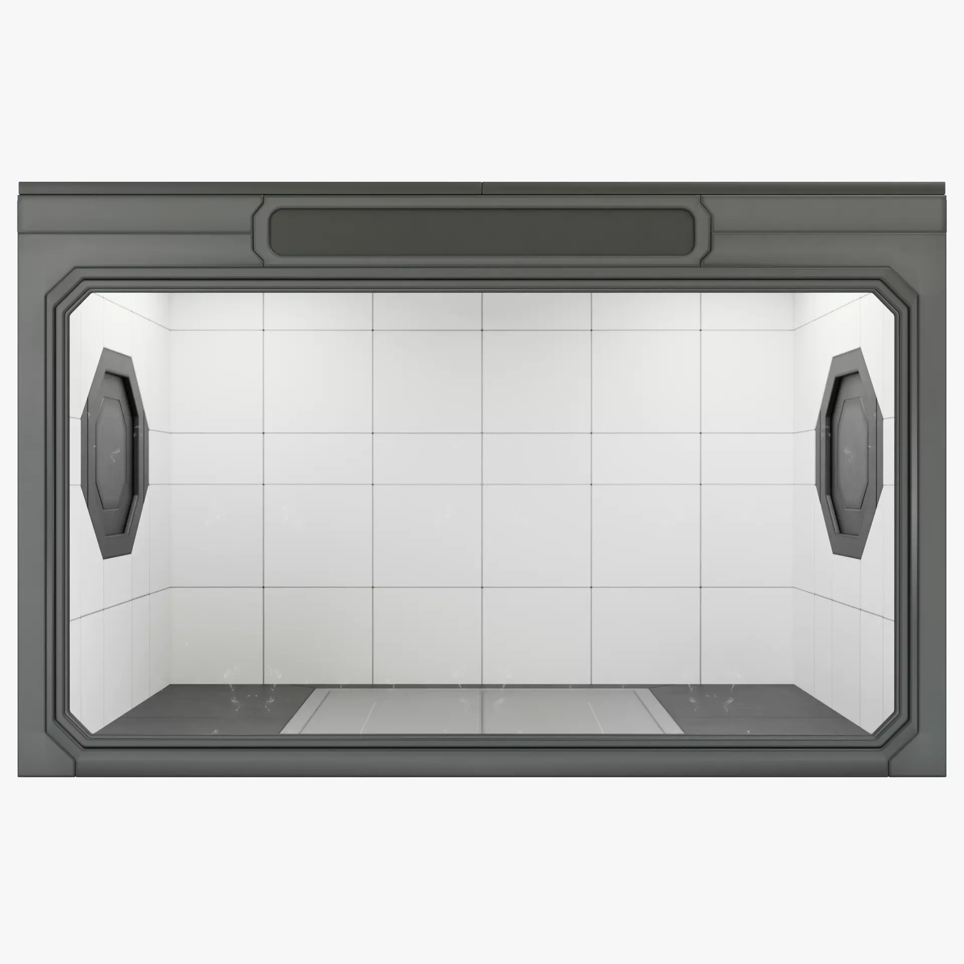 Simulation Room V2 - Clean Environment Rigged Low-poly 3D model_17