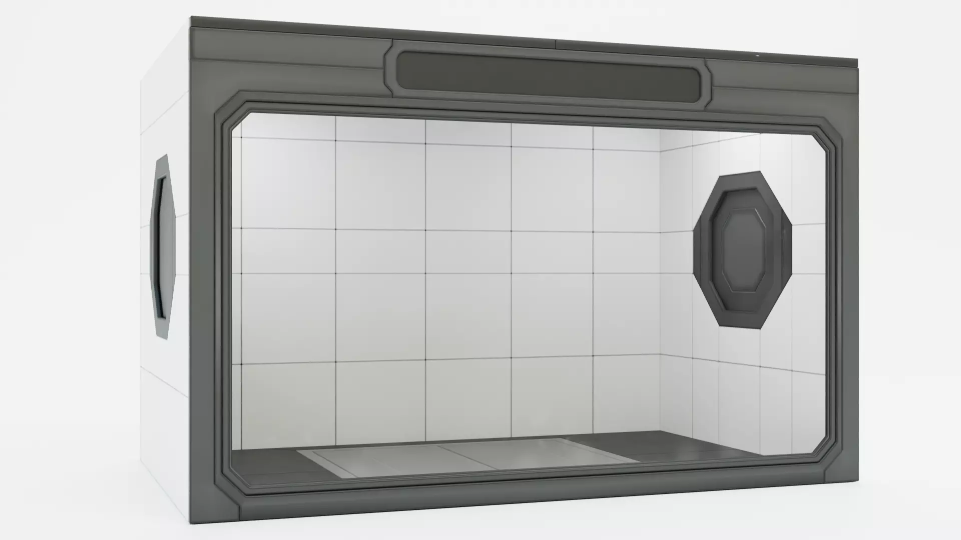 Simulation Room V2 - Clean Environment Rigged Low-poly 3D model_2