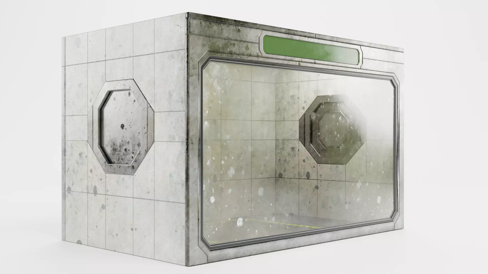 Simulation Room V2 - Dusty and Dirty Environment Rigged Low-poly 3D model_4