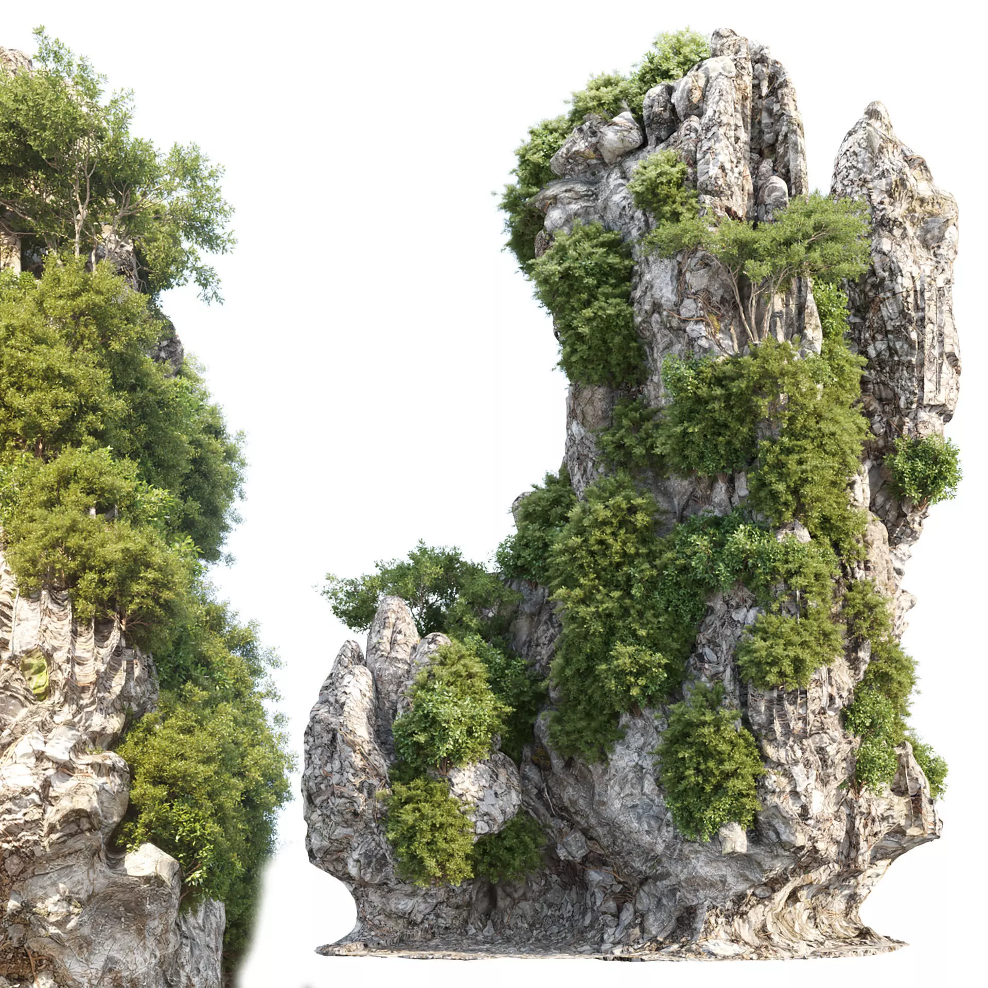 Karst Cliff with Vegetation Vol 329 3D model
