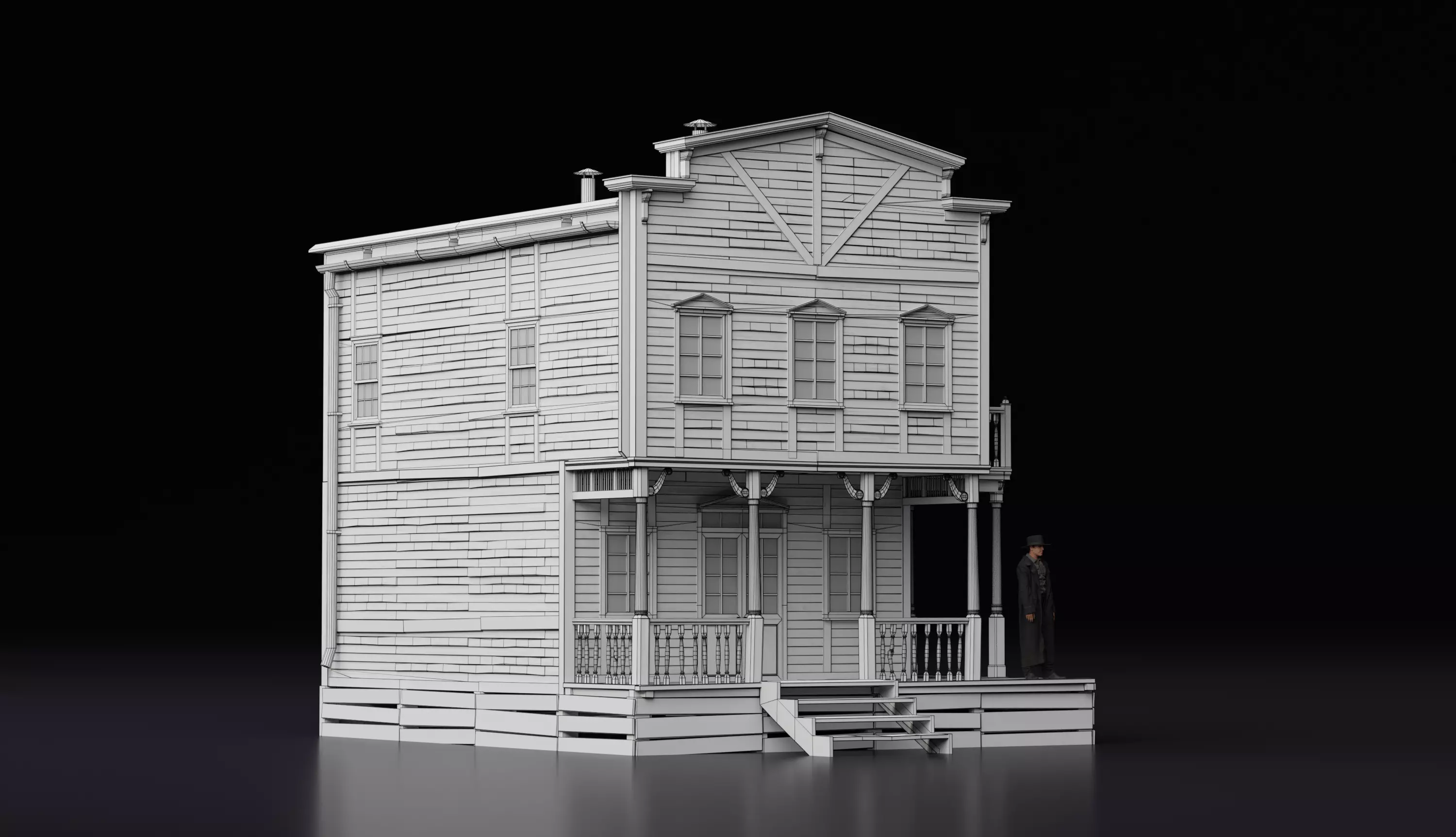 Wild West Building House G 3D model_1