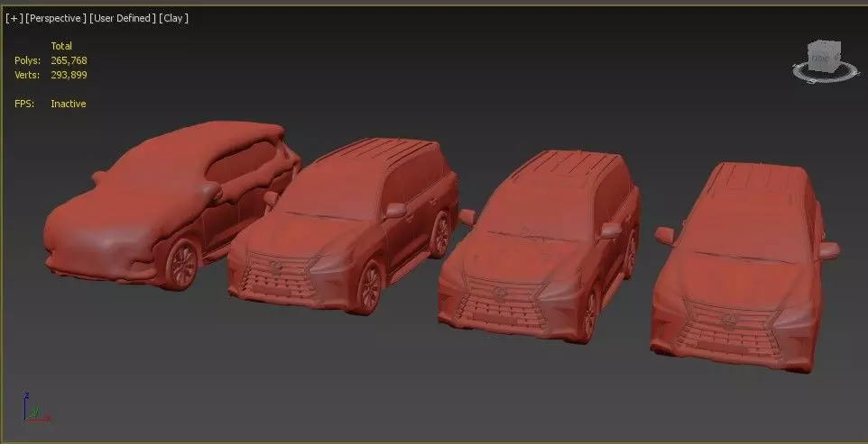 Lexus LX 3D Model 4 Conditions Clean Snowy Rainy Dirty 3D model_7