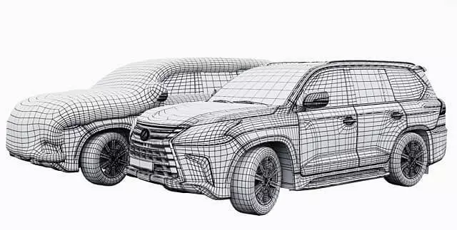 Lexus LX 3D Model 4 Conditions Clean Snowy Rainy Dirty 3D model_5