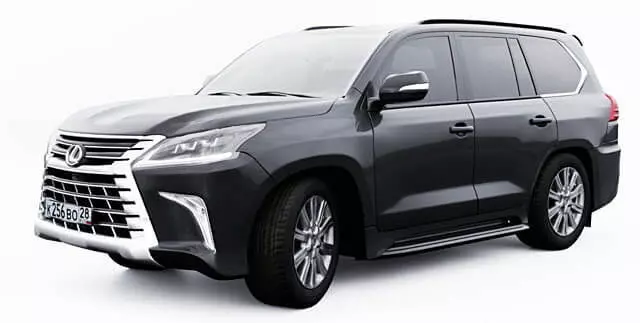 Lexus LX 3D Model 4 Conditions Clean Snowy Rainy Dirty 3D model_4