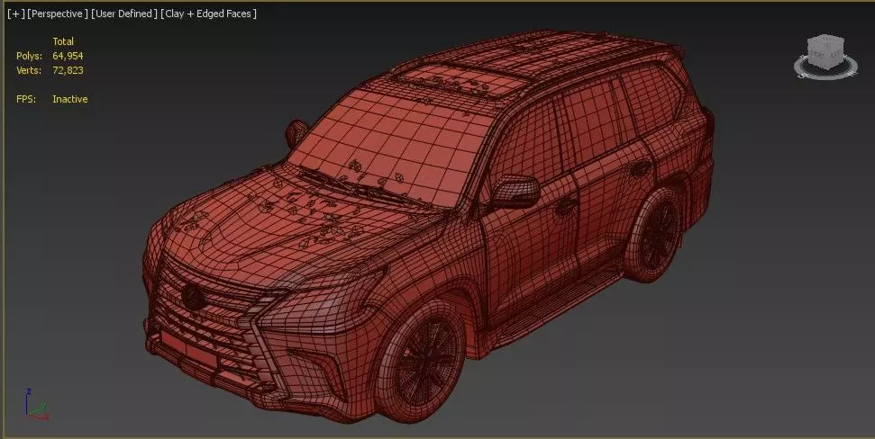 Lexus LX 3D Model 4 Conditions Clean Snowy Rainy Dirty 3D model_10