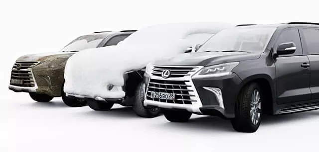Lexus LX 3D Model 4 Conditions Clean Snowy Rainy Dirty 3D model_0