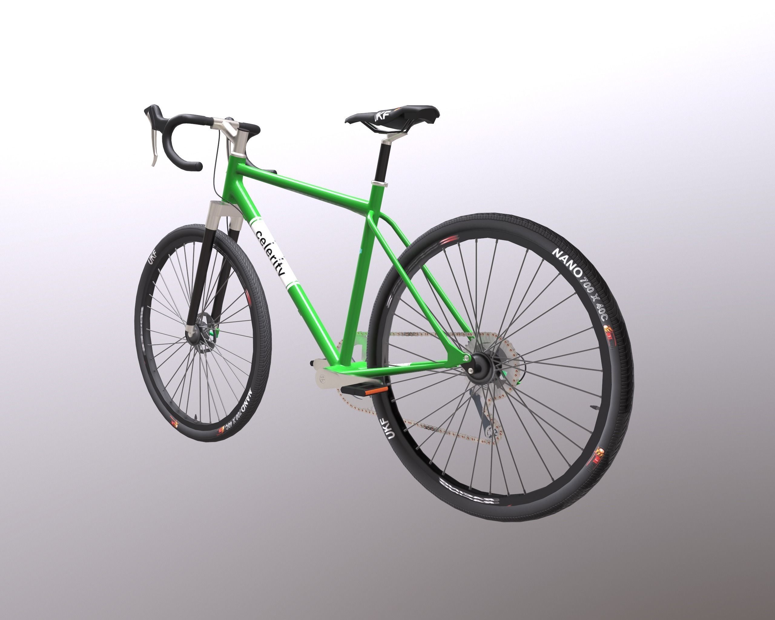 bicycle Low-poly 3D model_7