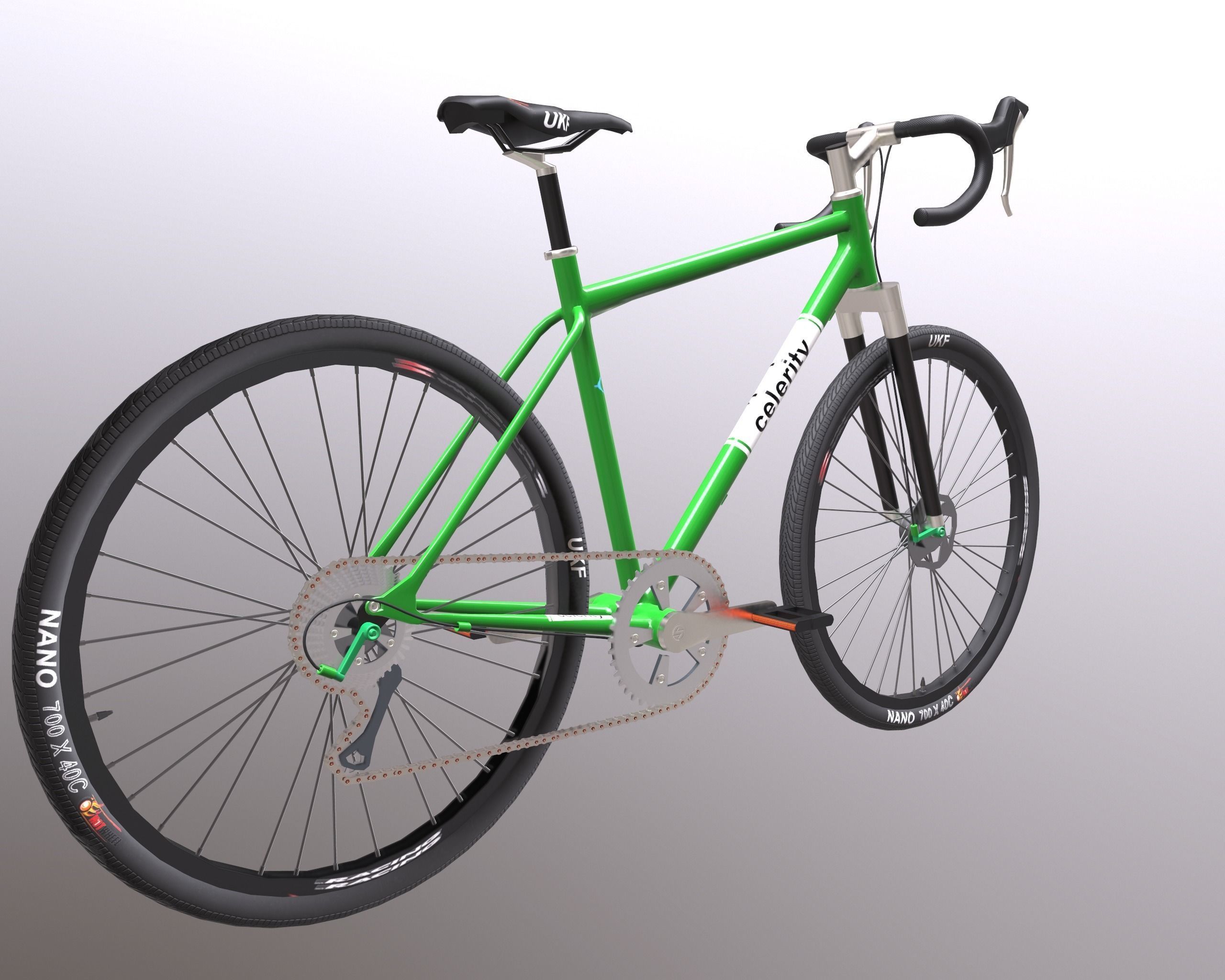 bicycle Low-poly 3D model_3
