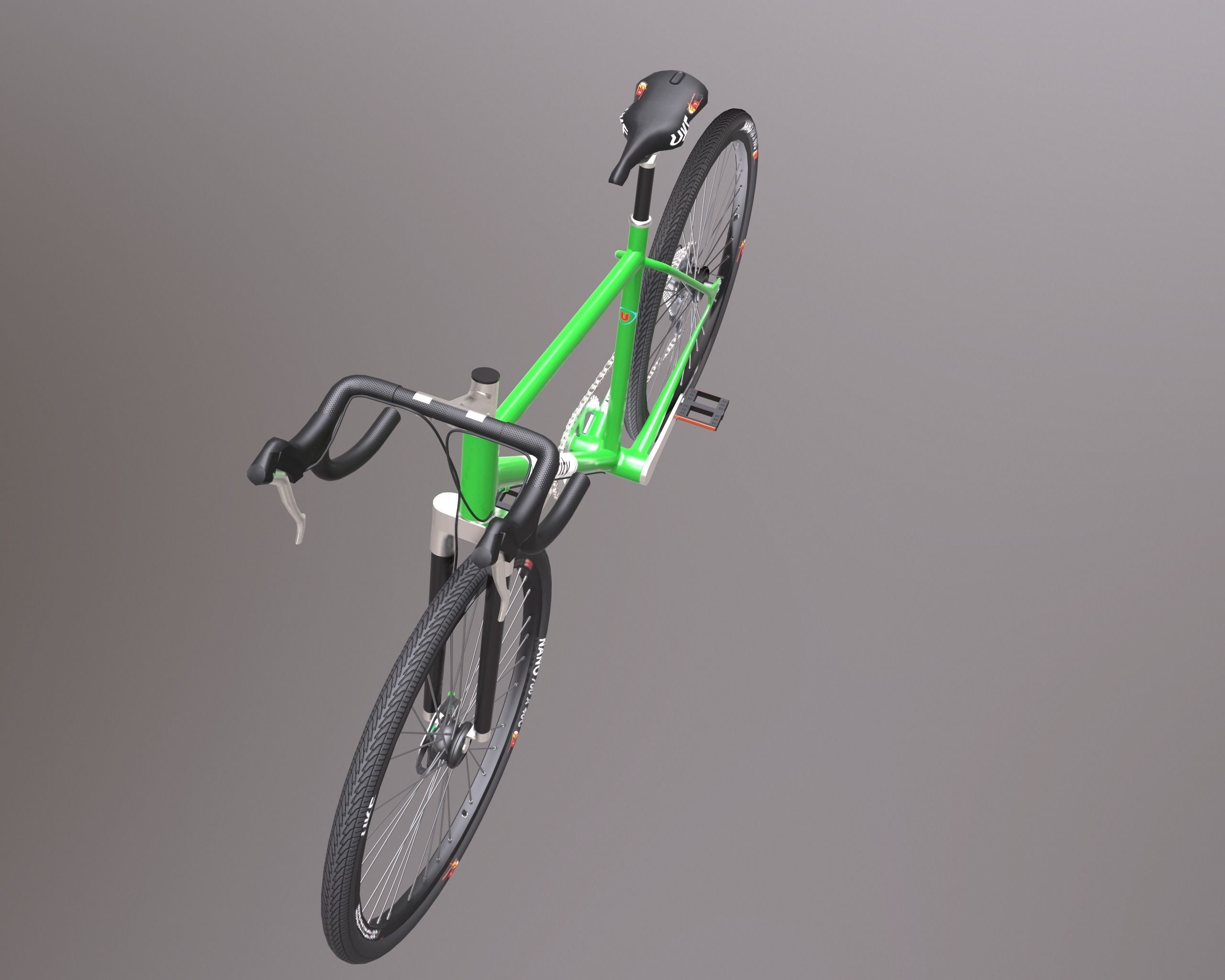 bicycle Low-poly 3D model_5