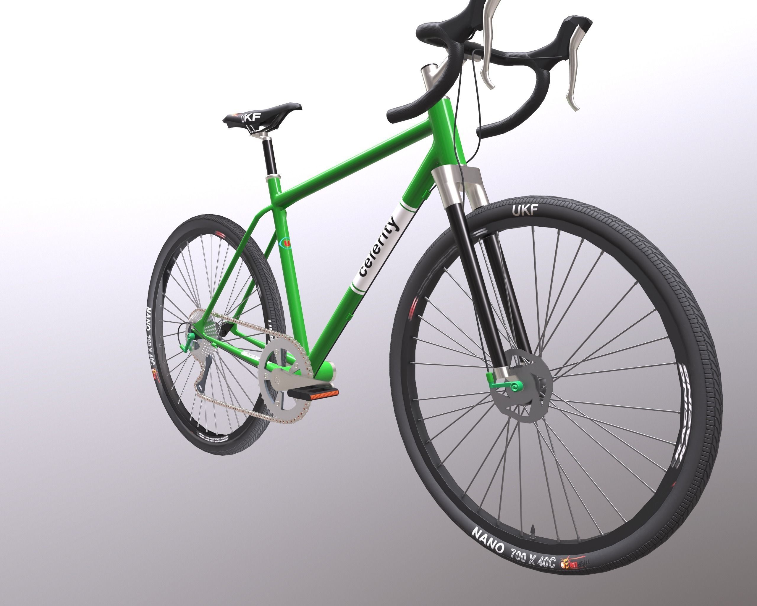 bicycle Low-poly 3D model_6