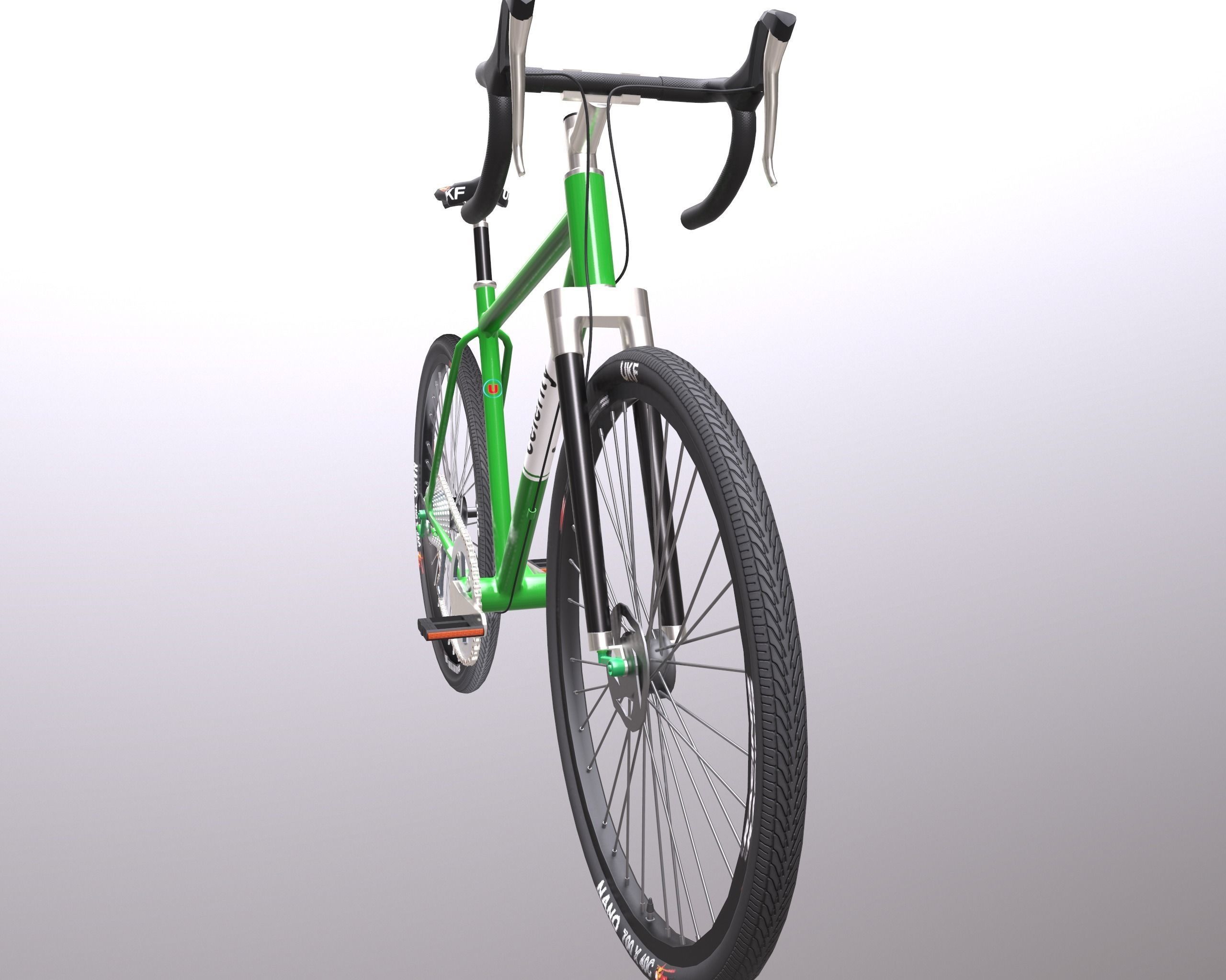 bicycle Low-poly 3D model_0