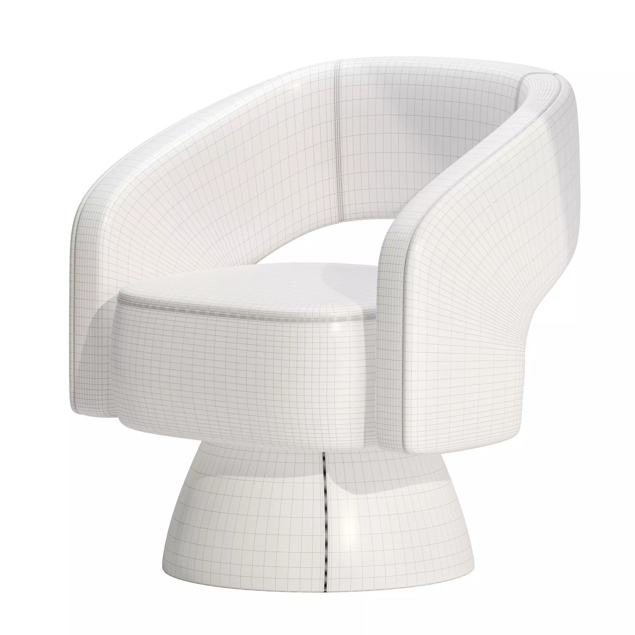 Arm chair 01 Low-poly 3D model_5