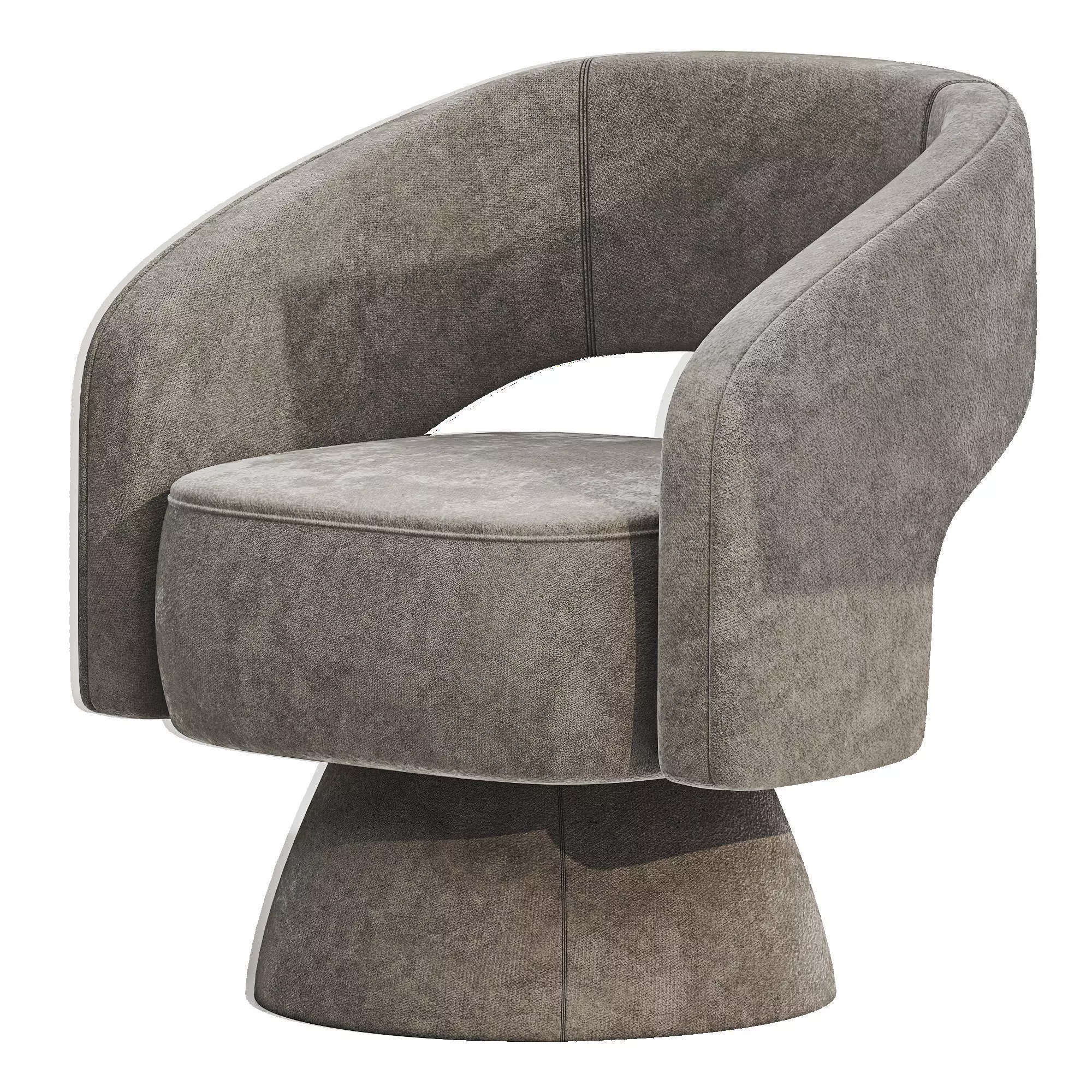 Arm chair 01 Low-poly 3D model_1