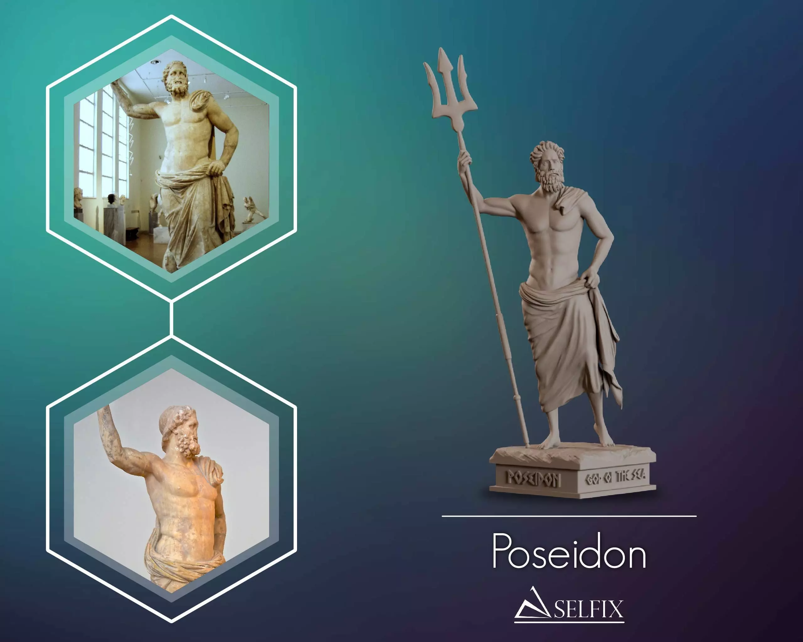 Poseidon full-body Sculpture 3D print model