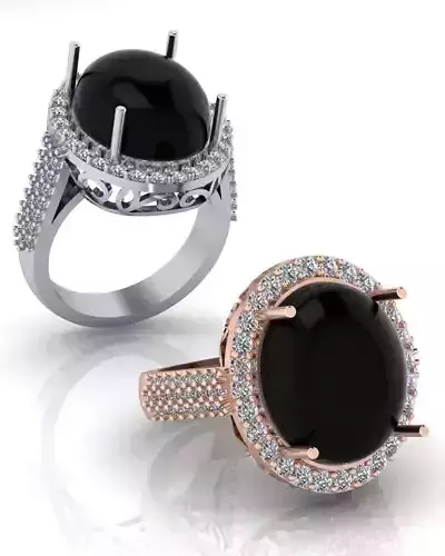 oval halo engagement jewelry ring