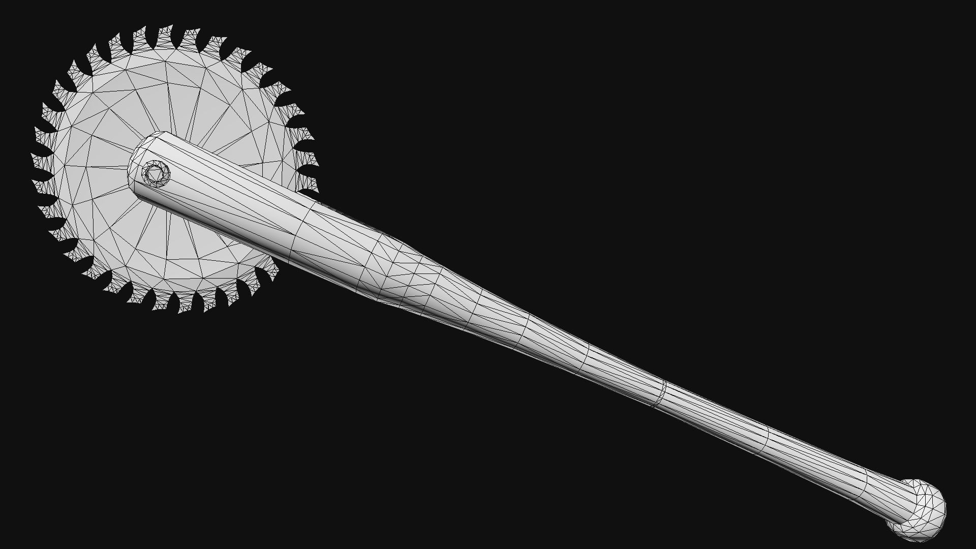 Baseball Bat Weapon 02 Low-poly 3D model_3