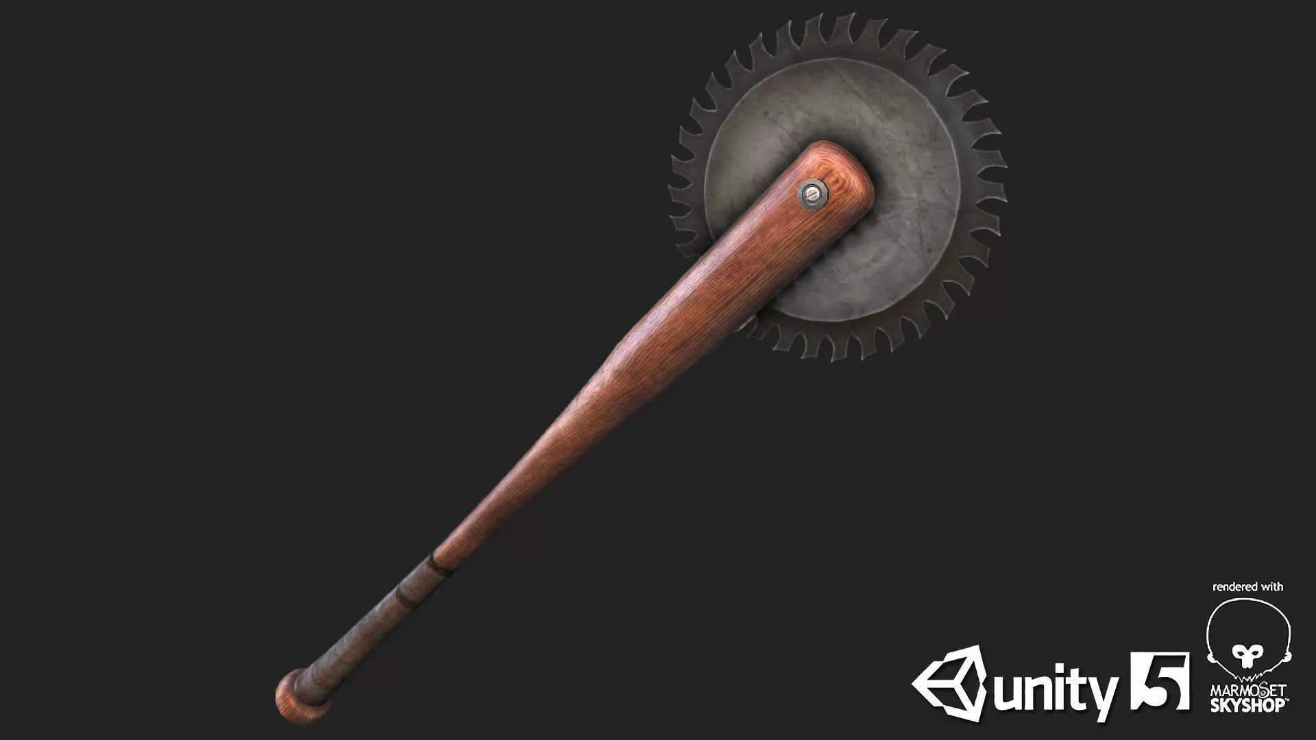 Baseball Bat Weapon 02 Low-poly 3D model_0